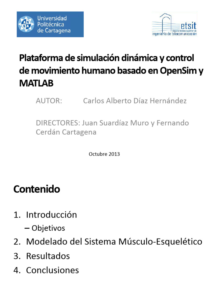 Simulación de Movimiento con OpenSim | PDF | Músculo | Biomecánica