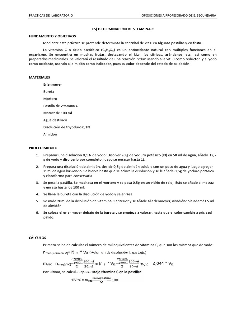 Muestra de pr ctica de laboratorio pdf