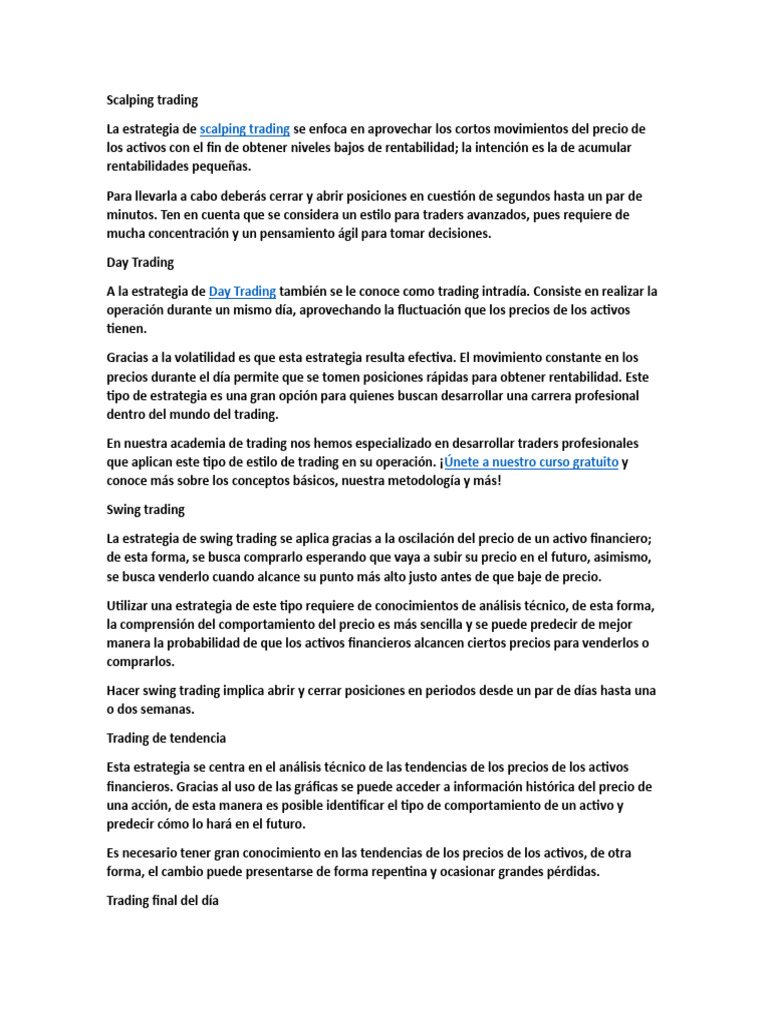 Estrategia scalping trading pdf comerciante finanzas dia de cambio
