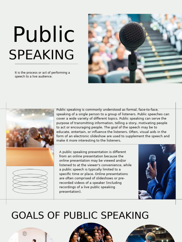 Importance and Benefits of Public Speaking | PDF
