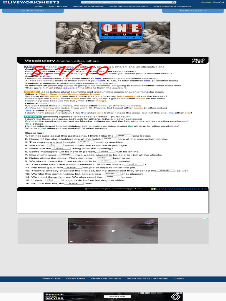ANOTHER VS OTHER EXERCISES PDF visual data 7