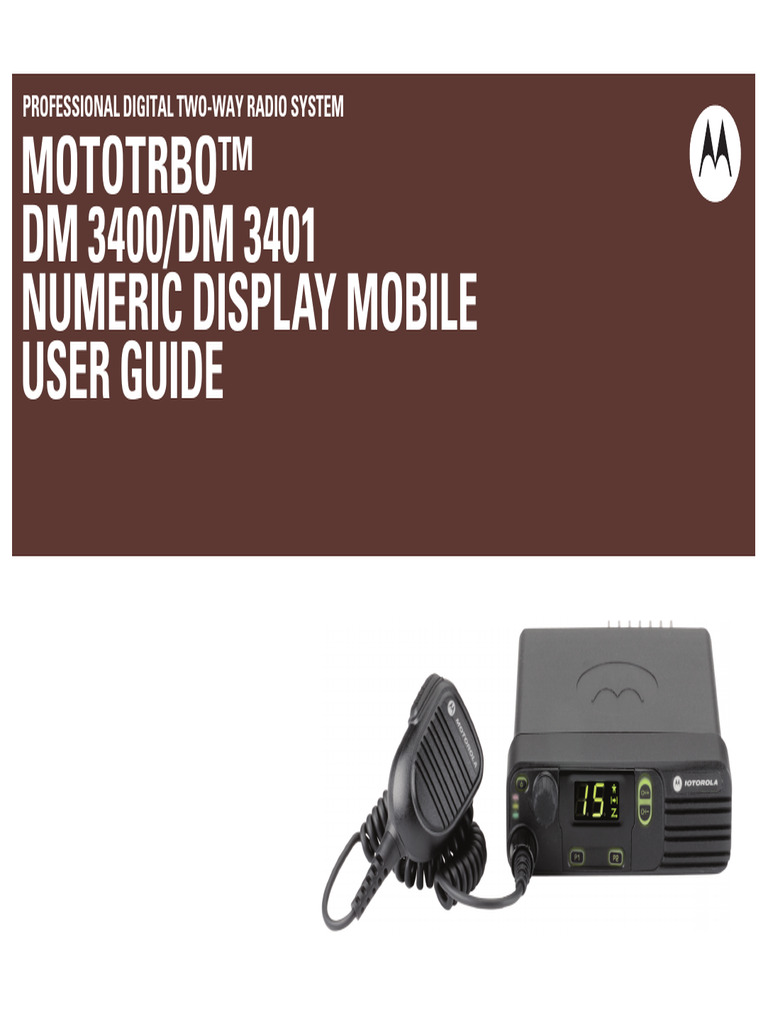 DM3400/DM3401 User Guide | PDF | Telephone Call | Radio