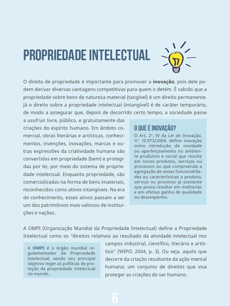 Entenda a Propriedade Intelectual e Inovação | PDF | Propriedade ...