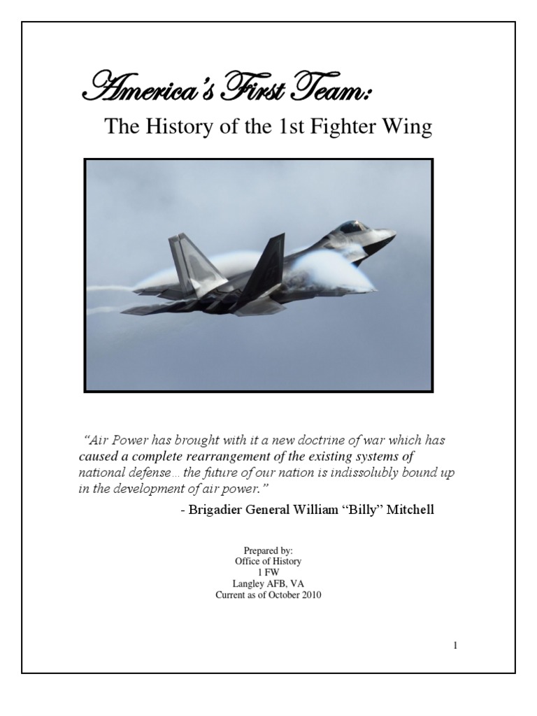History of the 1st Fighter Wing | PDF | Gulf War | Aeronautics