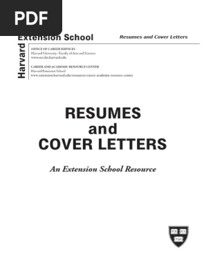 Harvard Resume and Cover Letter