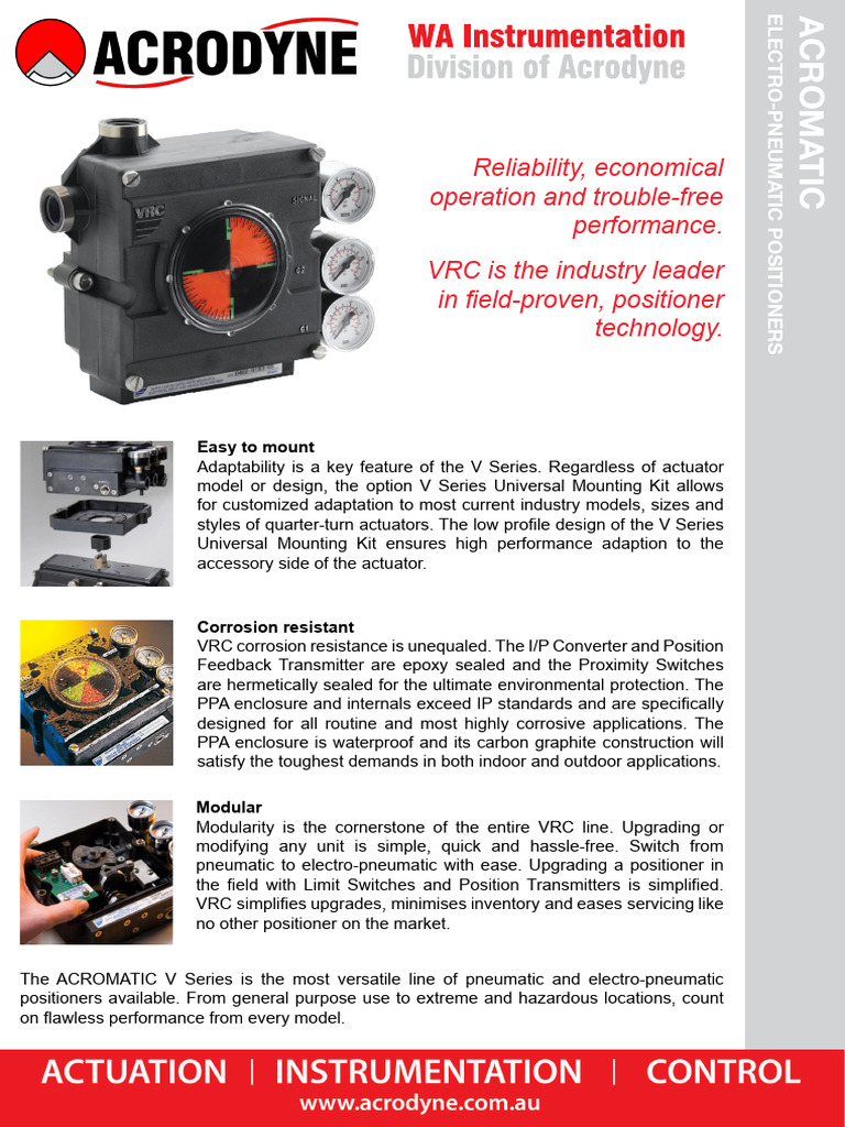 VRC Positioner Manual Overview | PDF | Switch | Actuator