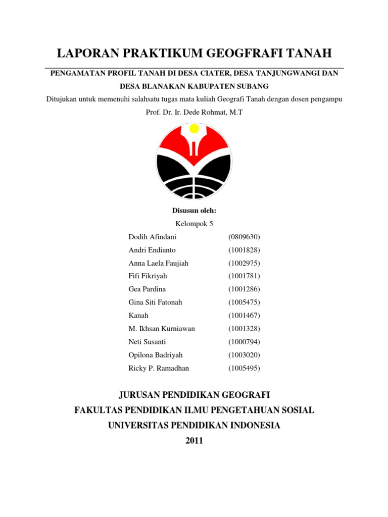 Contoh Laporan Penelitian Geografi Sma