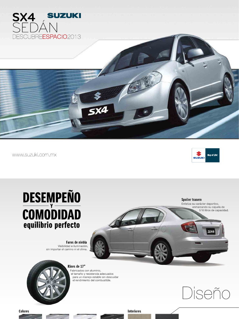 2013 - Ficha Técnica - Suzuki - SX4 Sedan | PDF