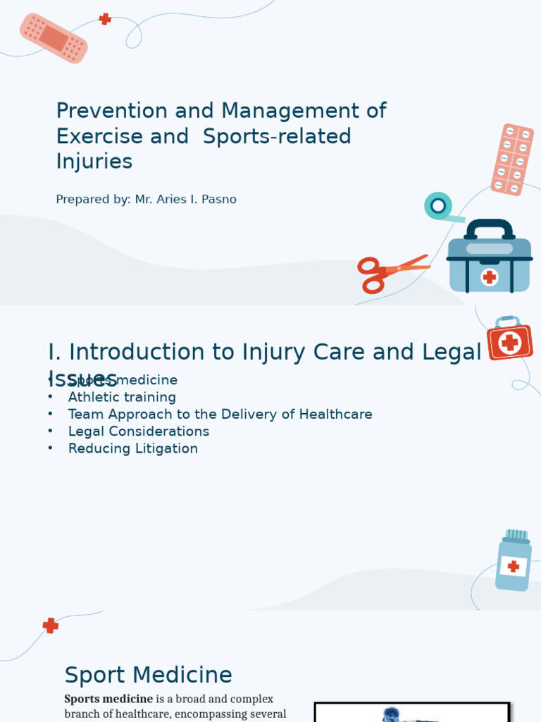 Prevention and Management of Exercise and Sports-Related Injuries | PDF ...