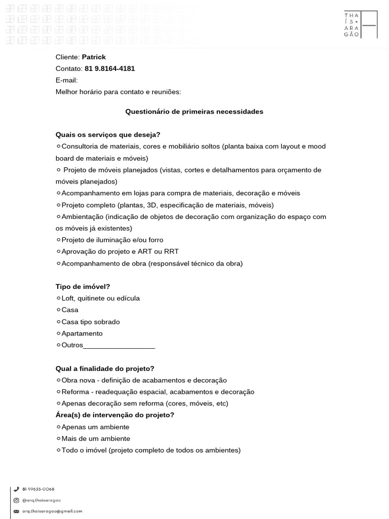 Consultoria de Design de Interiores Personalizada | PDF | Direito ...