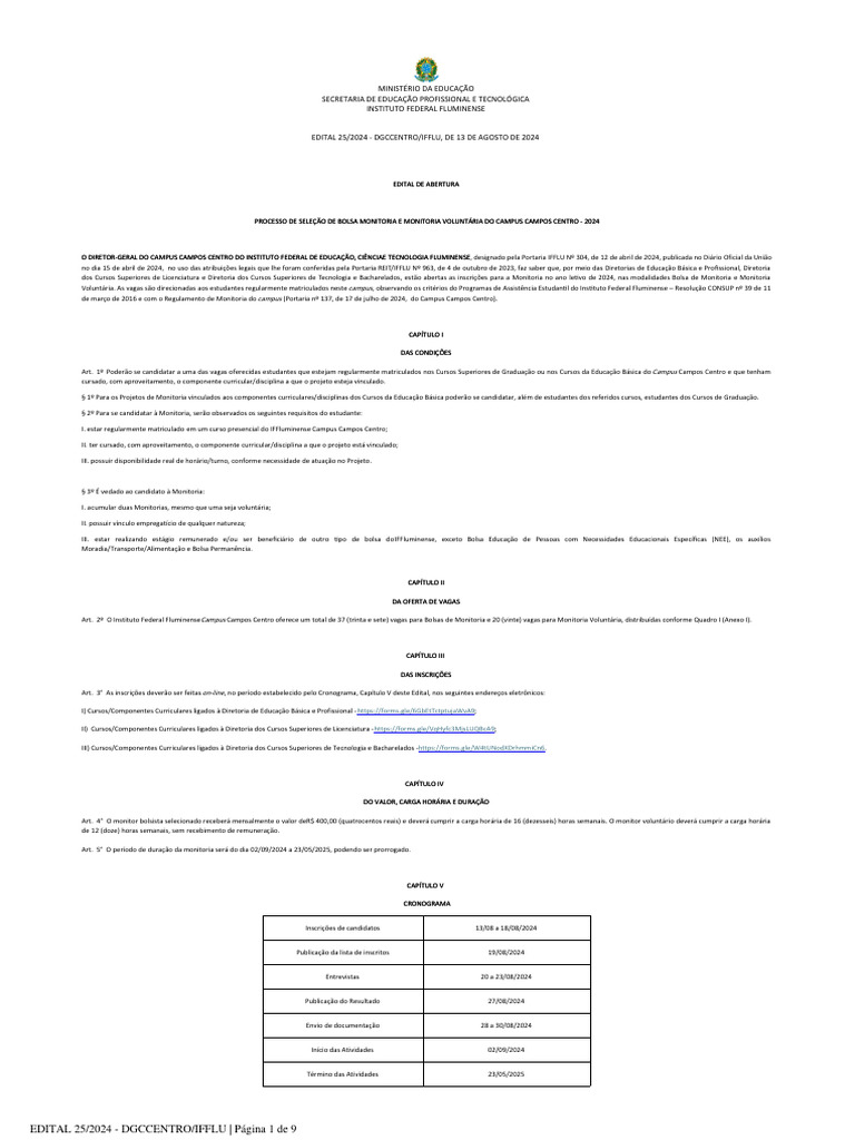 Edital+25 2024+ +Dgccentroifflu,+de+13+de+Agosto+de+2024 | PDF ...