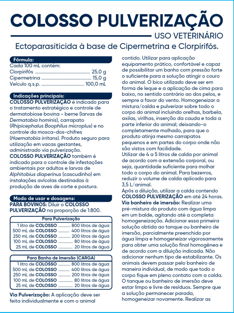 Bul 50005882 50005886 0323 Of00 Kit Colosso Pulv | PDF | Leite | Aves