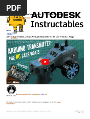Build an Arduino Pistol-grip Transmitter for RC Cars With 1KM Range! - 27 Steps
