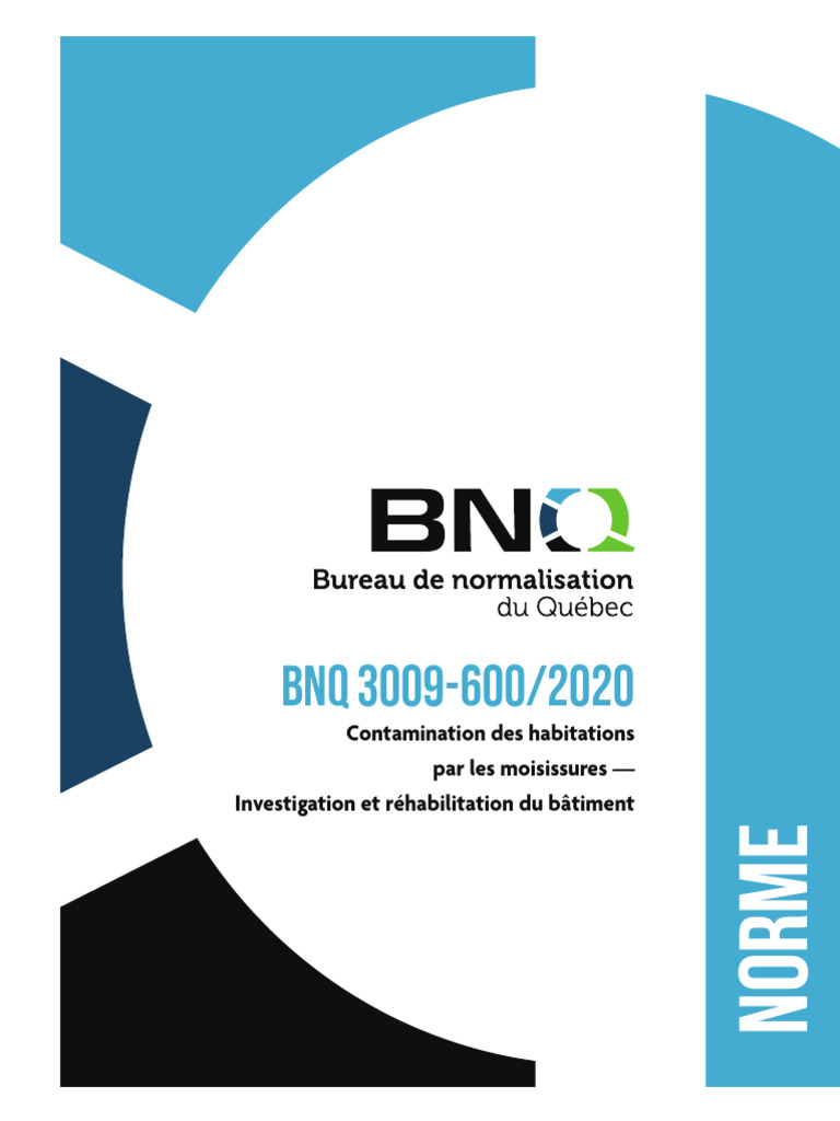 Décontamination des moisissures BNQ 3009-600 | PDF | Québec | Internet