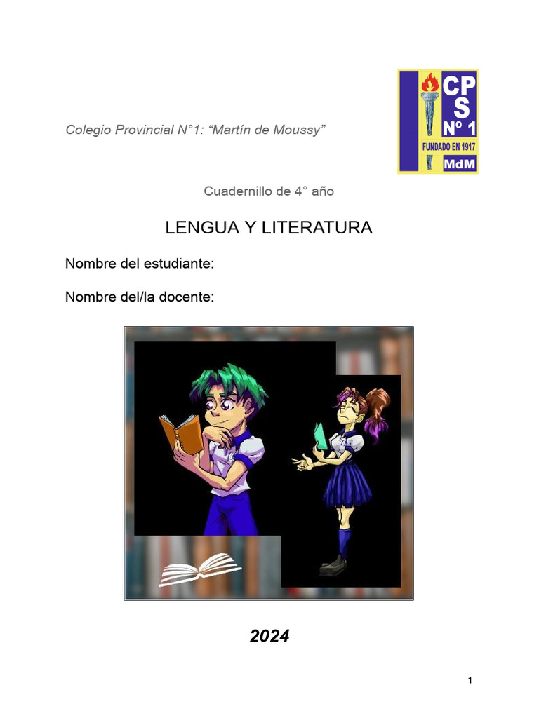 Cuadernillo 4to 2024 | PDF | Narración | Novelas