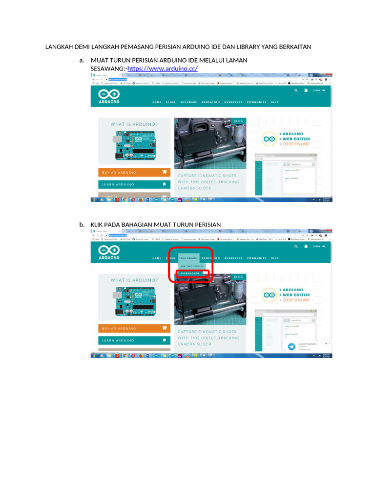 Nota 1 - Pemasang Perisian Arduino Uno | PDF