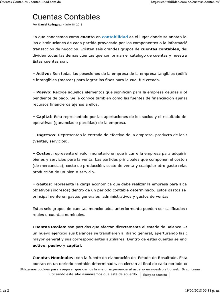 Grupos de Cuentas Contables Esenciales | PDF | Contabilidad | Business
