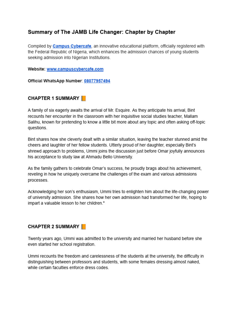 Life_Changer_Summary PDF