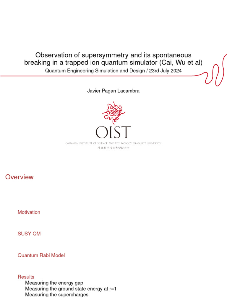 Observation of Supersymmetry in Trapped Ions Simulator | PDF | Physics ...