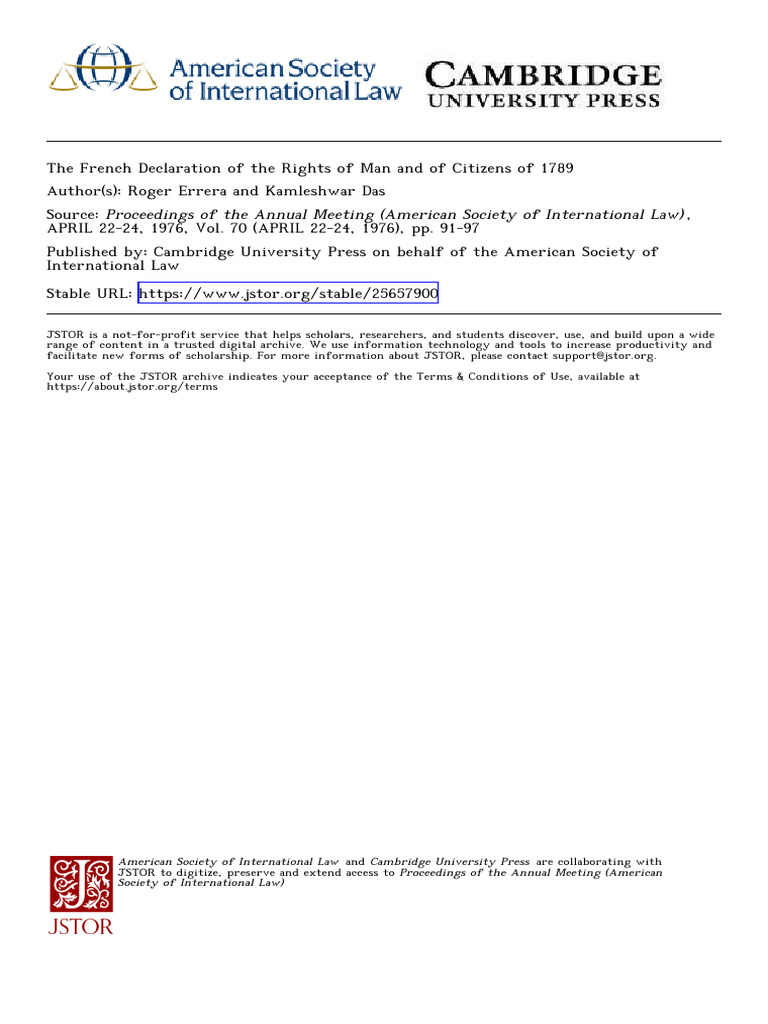 French Declaration of Rights Overview | PDF | Rights | Human Rights
