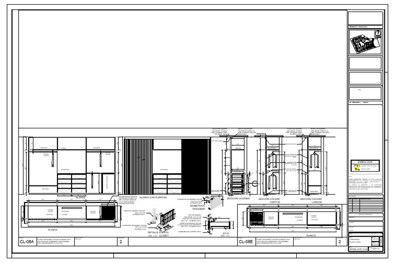 Diseño de Closet de Madera Tzalam | PDF