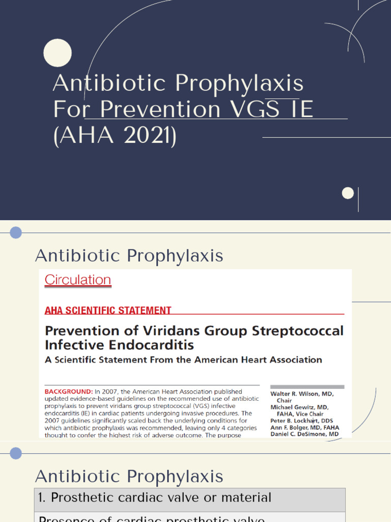 005 Antibiotic Prophylaxis | PDF