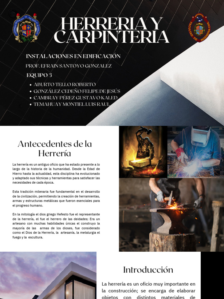 Herrería y Carpintería en Construcción | PDF | Herrero | Carpintería