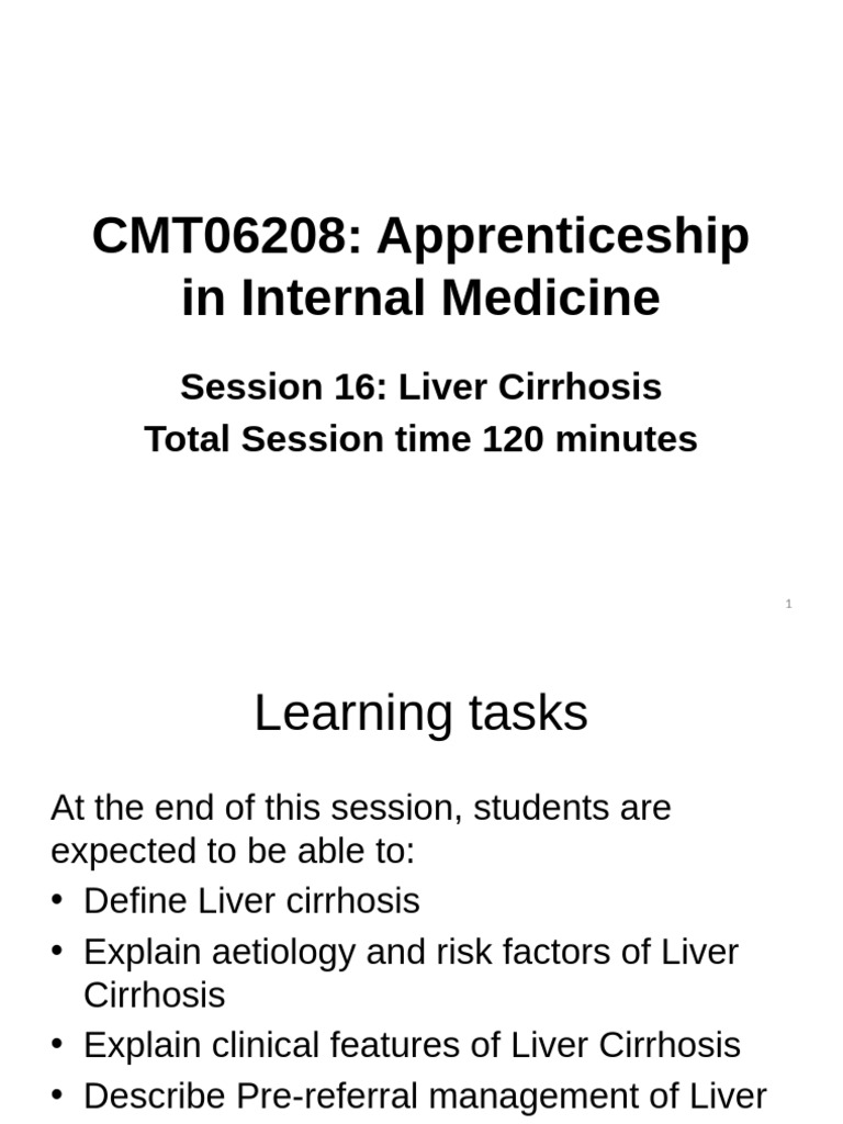 Liver Cirrhosis Pdf Cirrhosis Liver