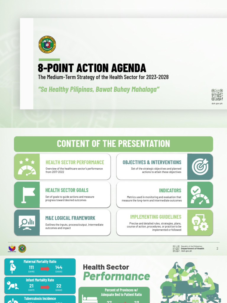 DOH 8-Point Action Agenda 2023-2028 | PDF | Healthcare Industry | Patient