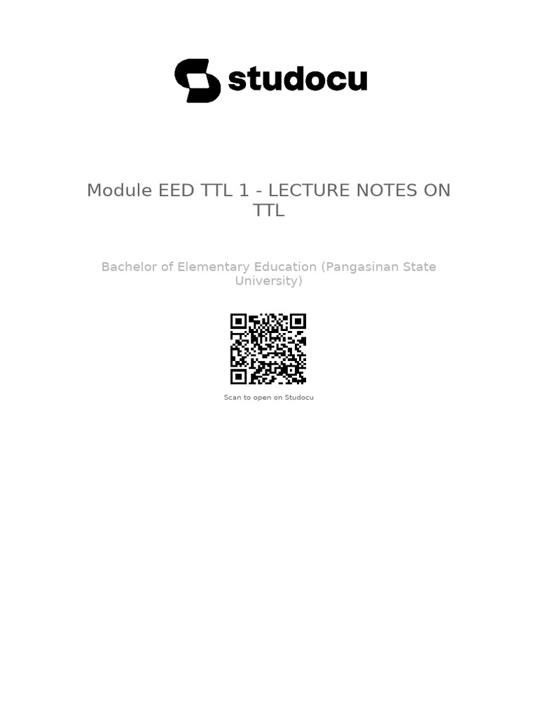 EED TTL 1: Tech in Elementary Education | PDF | Curriculum | Learning