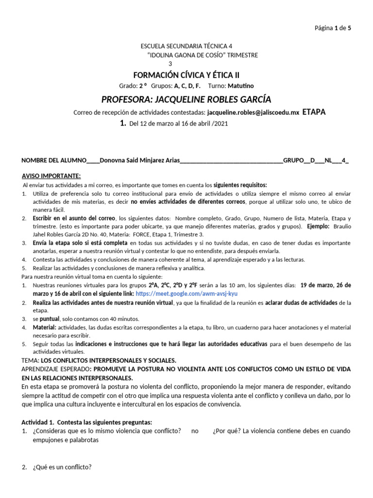 Etapa 1. FORCE 2A 2C 2D 2F TM. | PDF | Conflicto (proceso) | Negociación