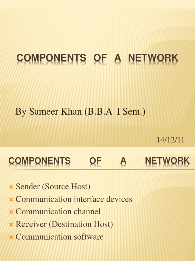Components of A Network | PDF | Transmission Medium | Computer Network