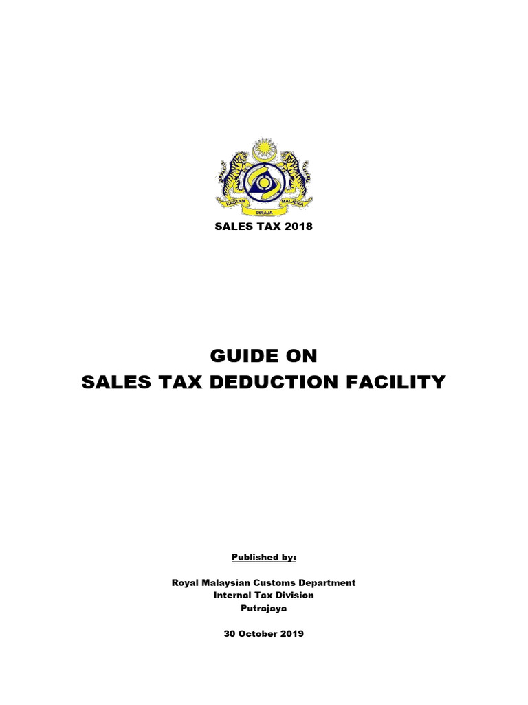 Guide On Sales Tax Deduction Facility - v4 | PDF | Taxes | Tax Deduction