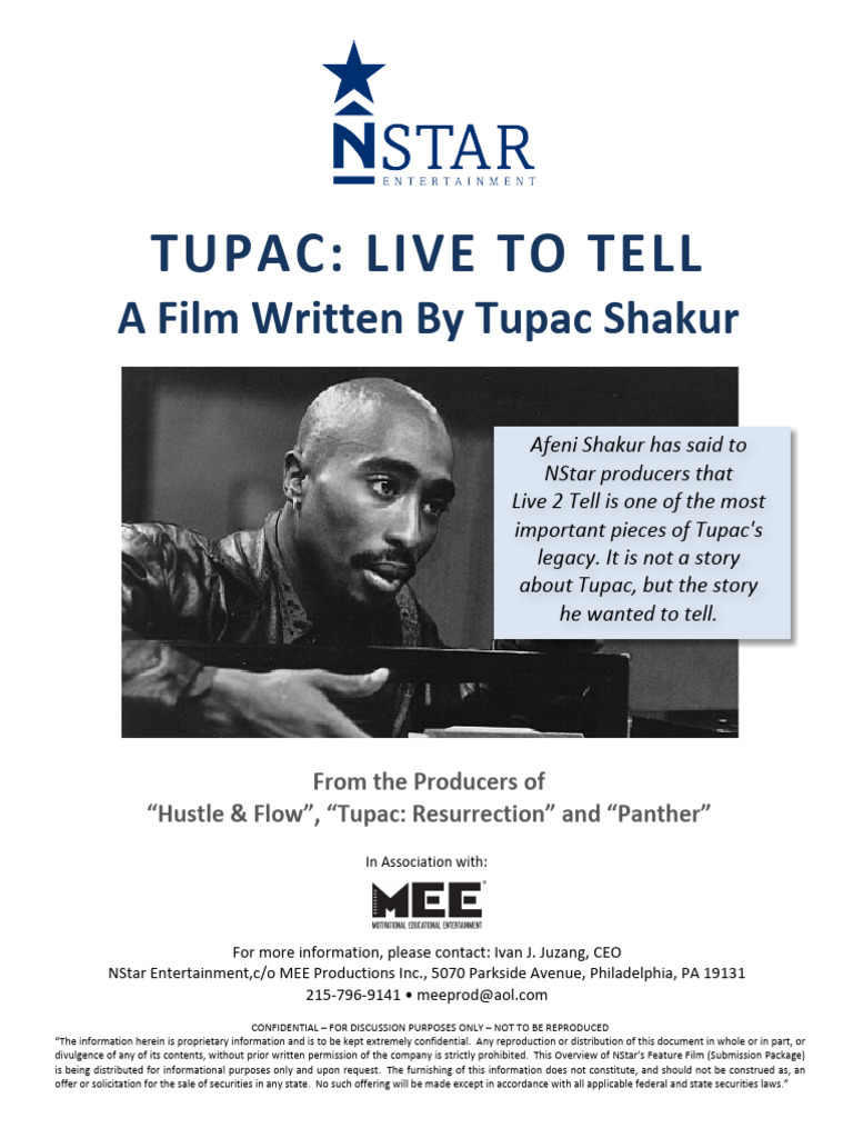 Tupac's Legacy: Live 2 Tell Film | PDF | Narrative | Marketing