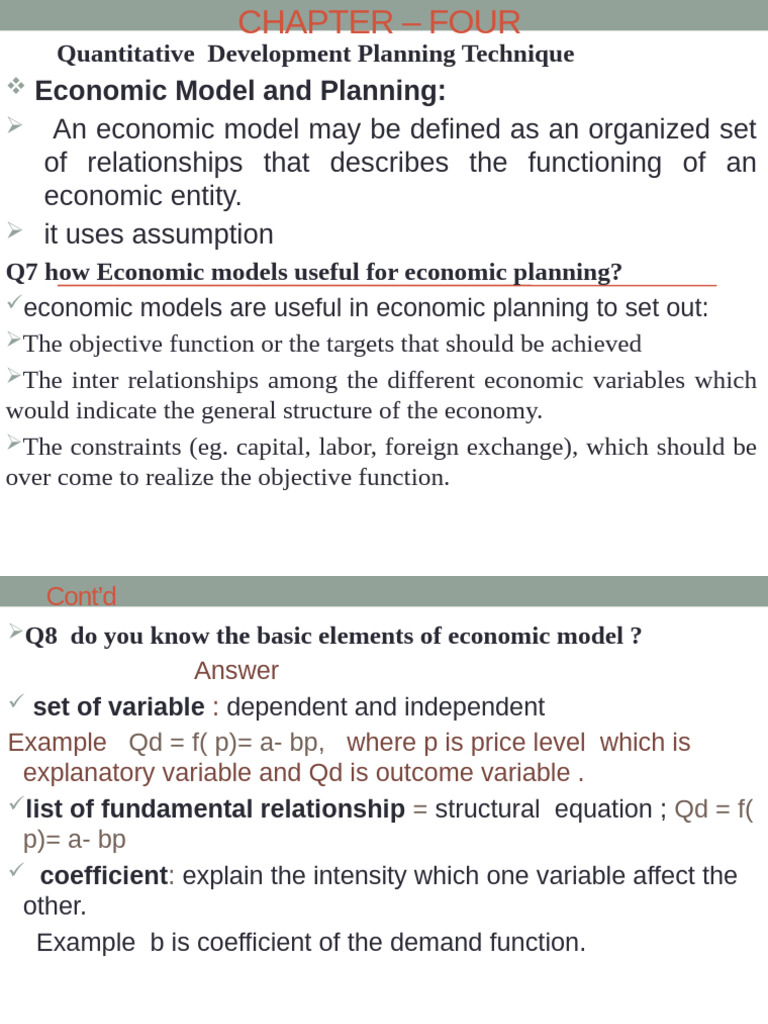 Planning Chapter 4 | PDF | Economic Growth | Input–Output Model