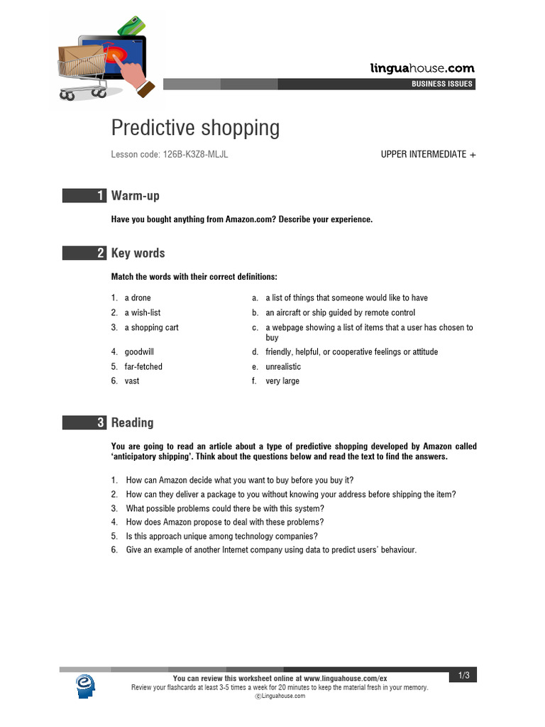 Predictive Shopping British English Student BW | PDF | Computers