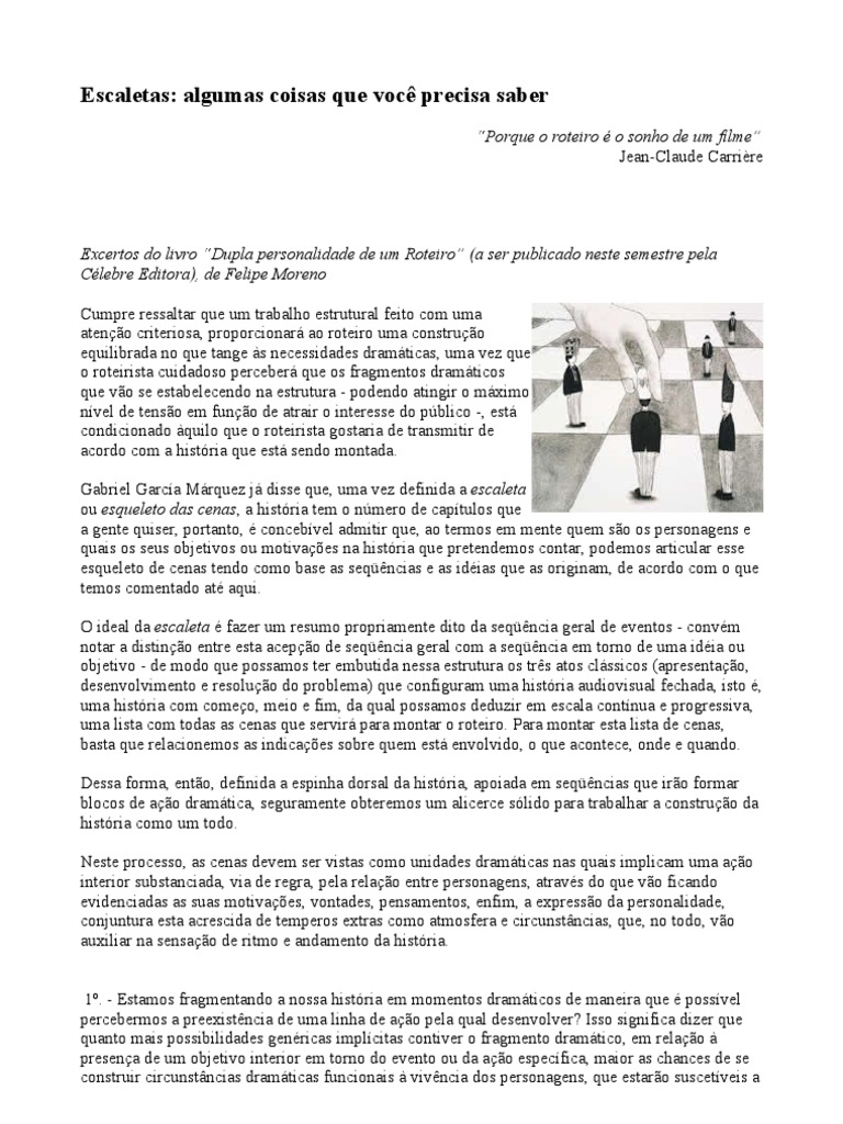 Estrutura e Função da Escaleta | PDF | Roteiro | Tempo