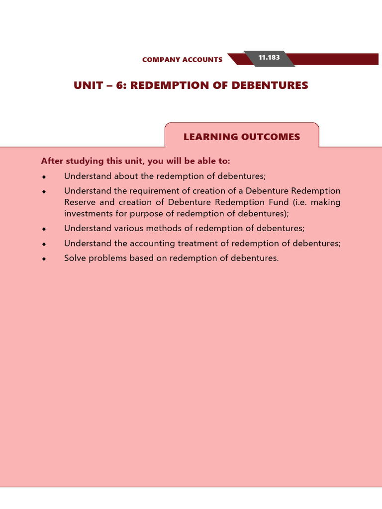 Debenture Redemption Fund Overview | PDF | Equity (Finance) | Debenture