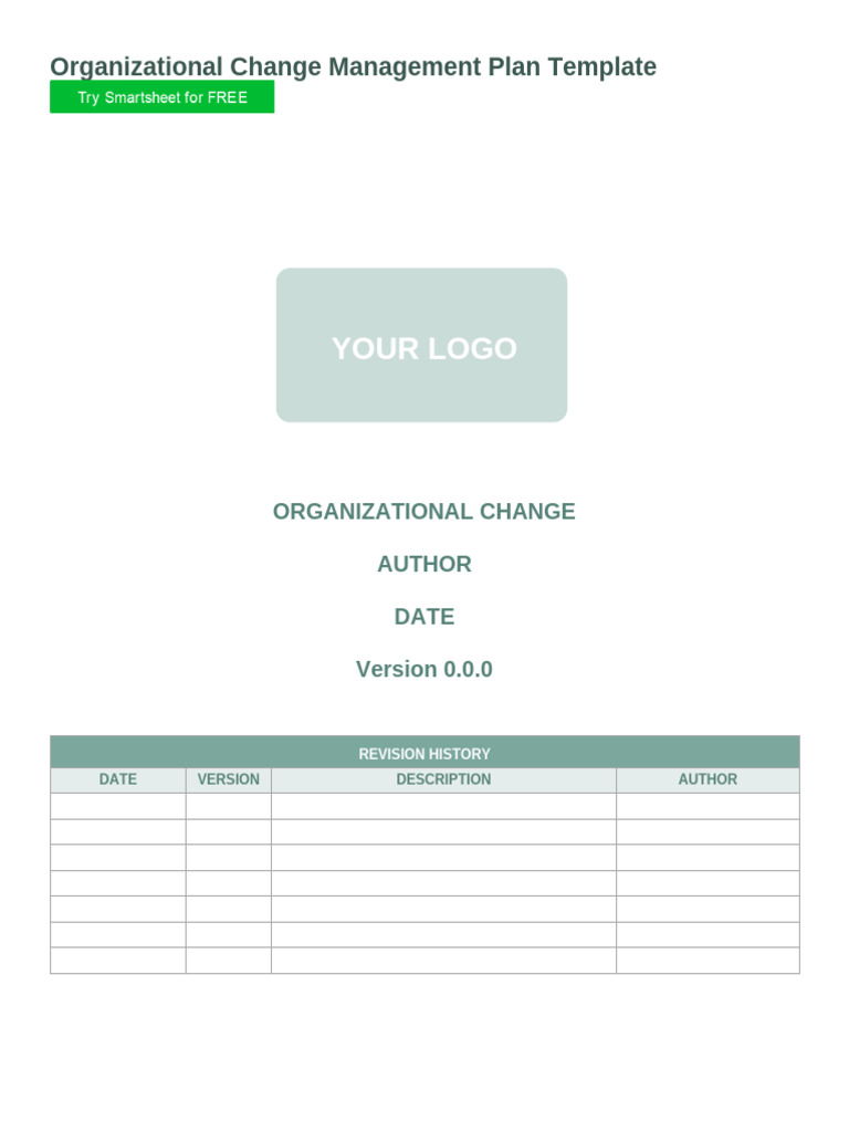 Change Management Plan Template | PDF | Change Management | Evaluation