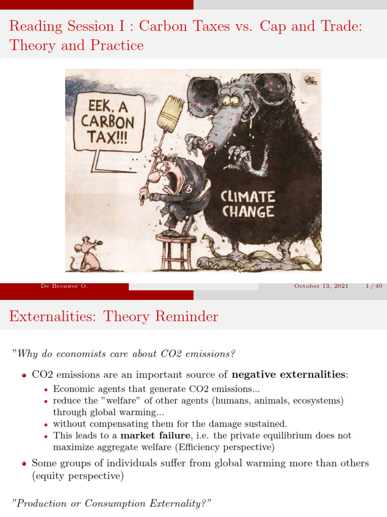 Carbon Taxes vs. Cap and Trade Analysis | PDF | Emissions Trading ...