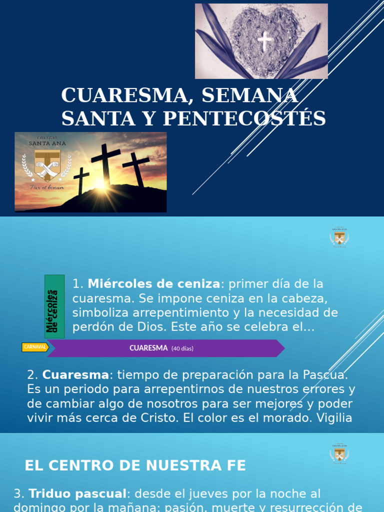 02 Año Litúrgico Cuaresma, Semana Santa y Pentecostés | PDF | Pascua de ...