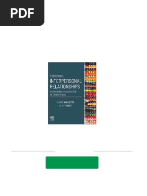 Full download Interpersonal Relationships_ Professional Communication Skills for Canadian Nurses Elizabeth C. Arnold pdf docx