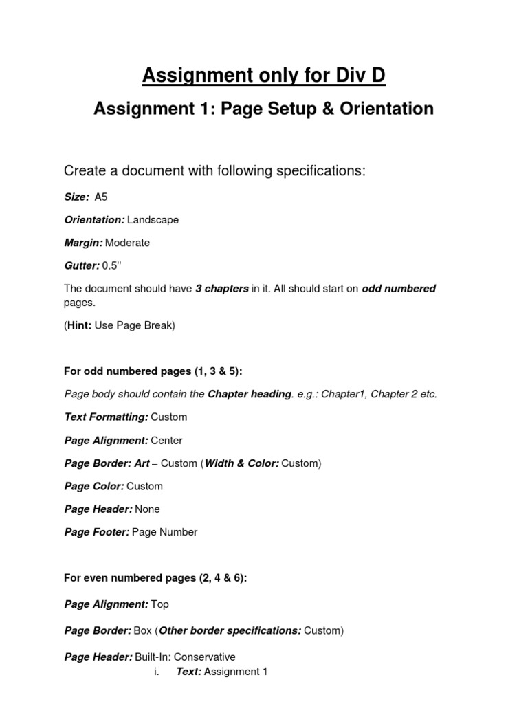 A5 Landscape Document Setup Guide | PDF