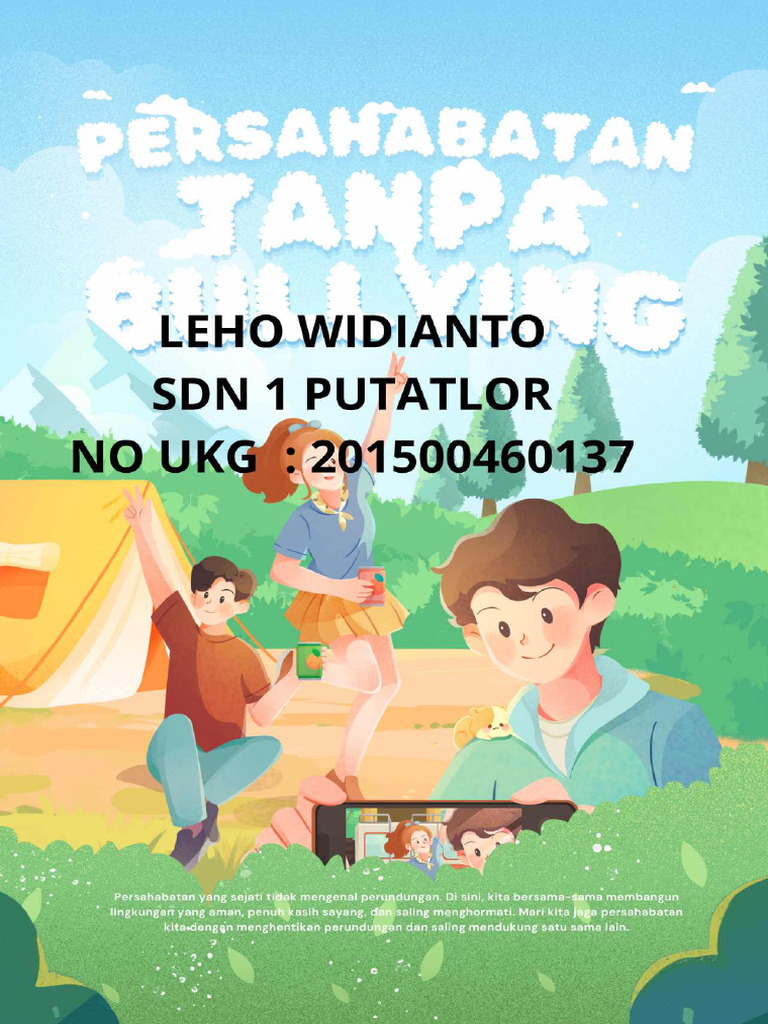 Poster Stop Bullying Ilustratif Hijau Dan Biru 1 Dikompresi Pak Yos