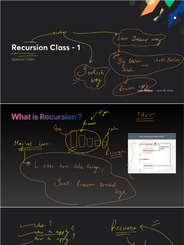 Recursion Class 1 With Anno | PDF