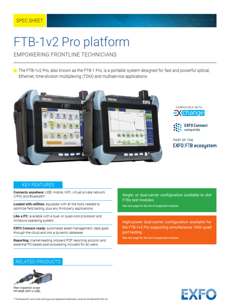 FTB-1v2 Pro: Advanced Testing Solutions | PDF | Usb | Mobile App