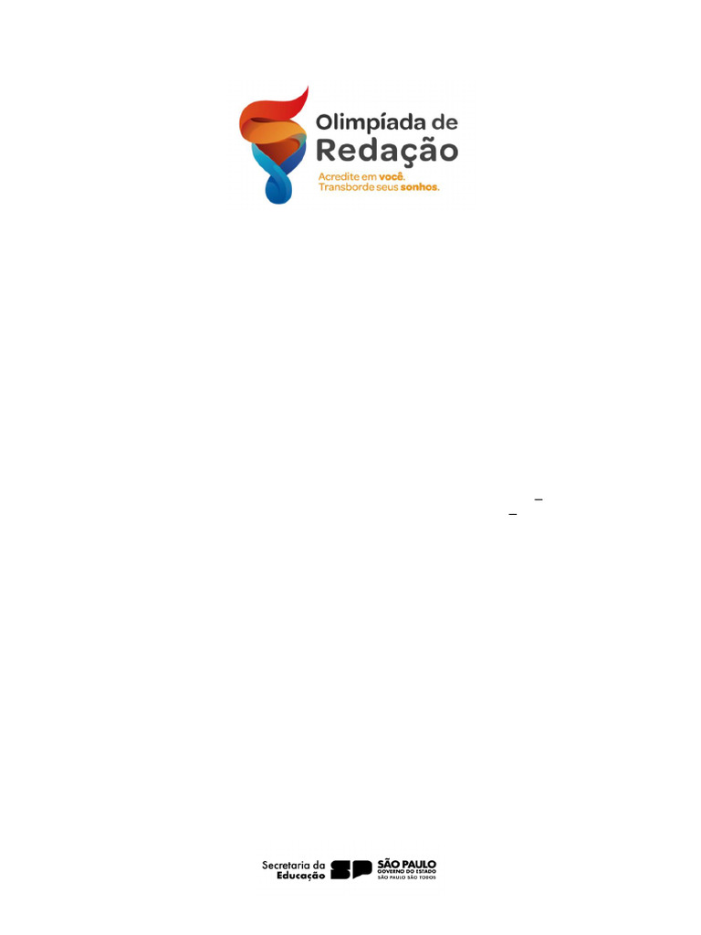 Regulamento Oficial - Olimpíada de Redação Do Estado de São Paulo ...