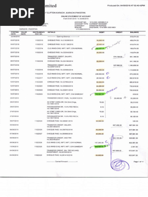 Bank Al Habib Statement