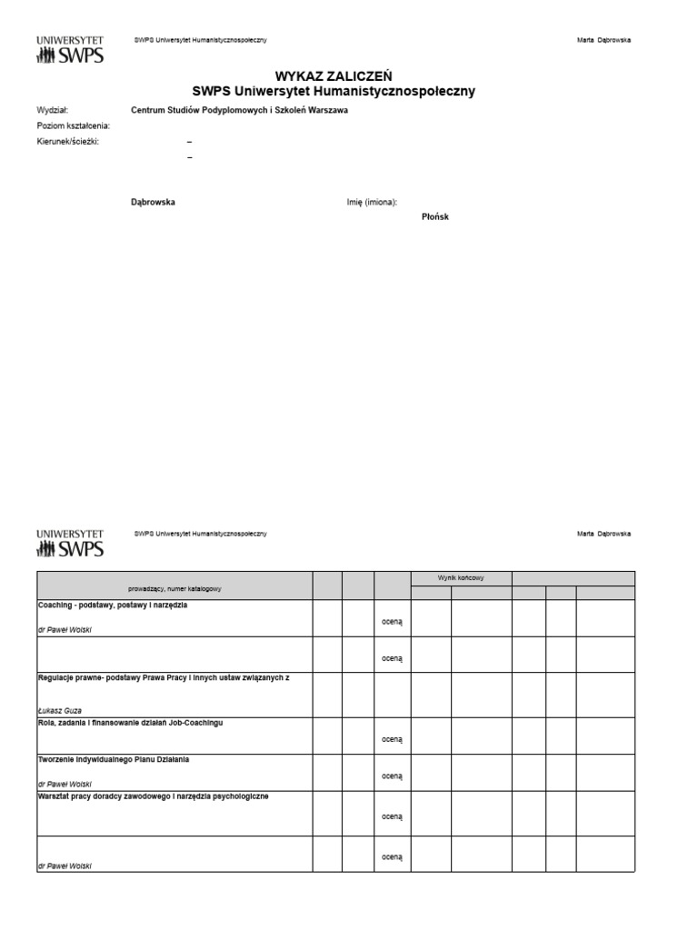 List of Grades | PDF