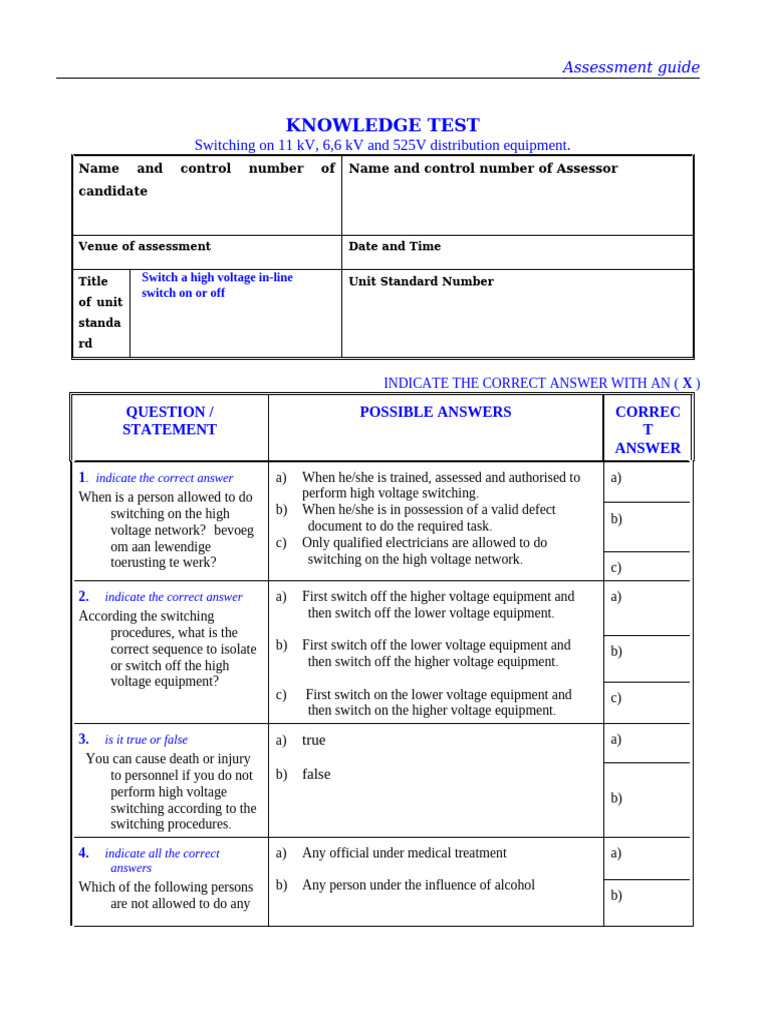 High Voltage Switching Assessment Guide | PDF | High Voltage | Relay